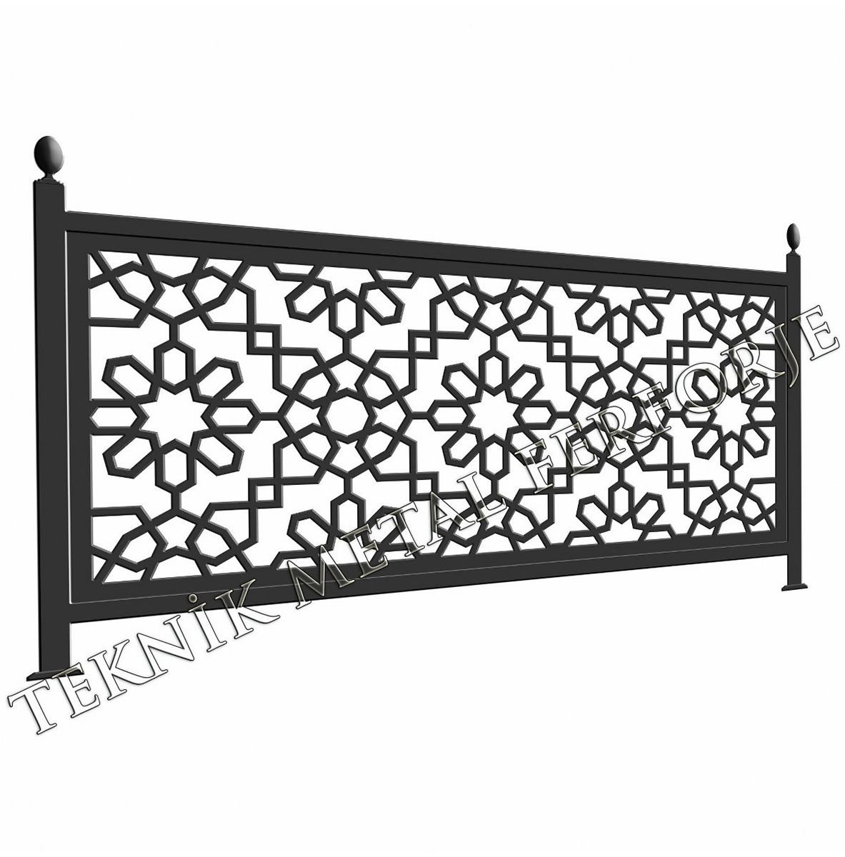 Çiçek Deseni Balkon Korkuluğu